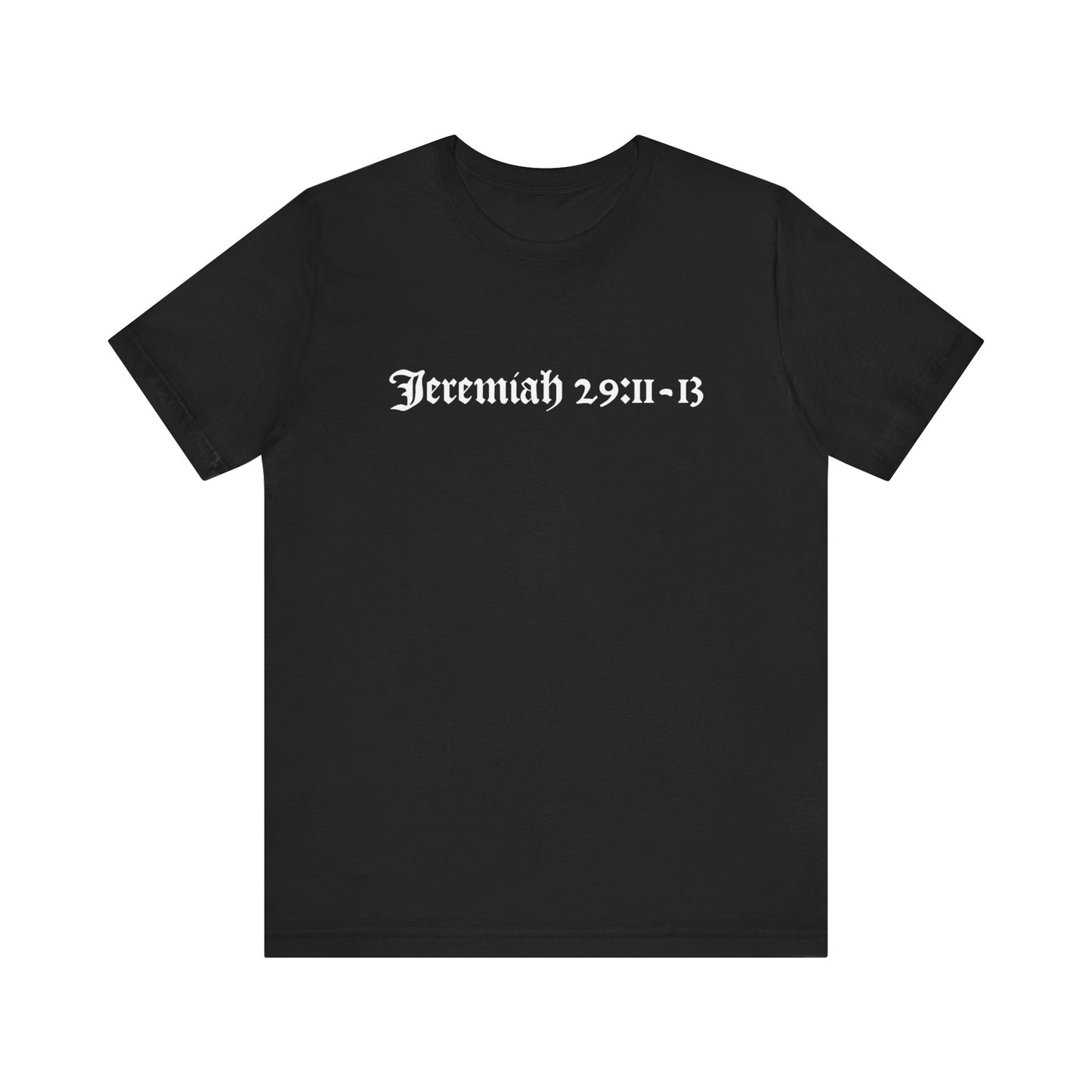 Unisex T-Shirt with 1611 King James Bible verse Jeremiah 29:11-13