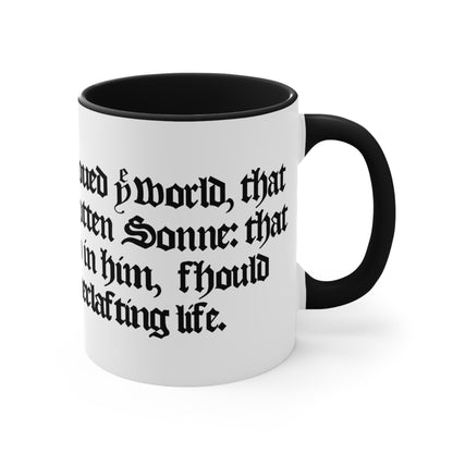 John 3:16 - 1611 KJV   Black & White Coffee Mug